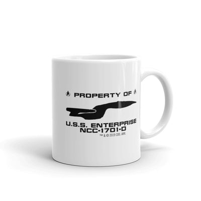 Star Trek: The Next Generation Property Of U.S.S. Enterprise White Mug