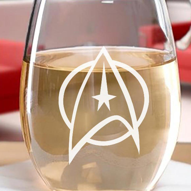 Star Trek: The Original Series Delta Laser Engraved Stemless Wine Glass