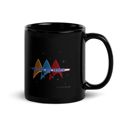 Star Trek: The Original Series Live Long and Prosper Deltas Black Mug