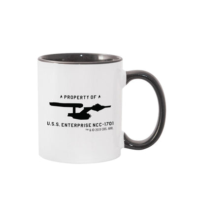 Star Trek: The Original Series U.S.S. Enterprise Property of Profile Two-Tone Mug