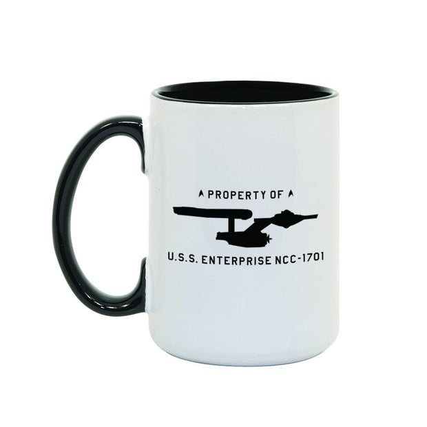Star Trek: The Original Series U.S.S. Enterprise Property of Profile Two-Tone Mug