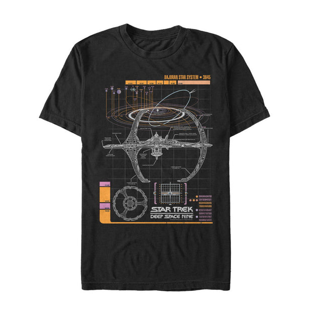 Star Trek: DS9 Bajoran System Schematic Graphic T-Shirt