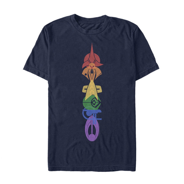 Star Trek: DS9 United Rainbow Symbol Stack Graphic T-Shirt