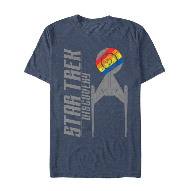Star Trek: Discovery Rainbow Striped Ship Graphic T-Shirt