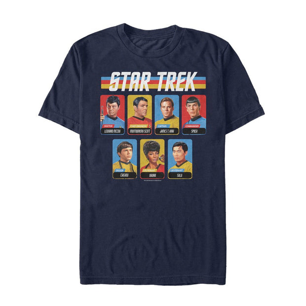 Star Trek: The Original Series Crew Retro Rainbow Graphic T-Shirt