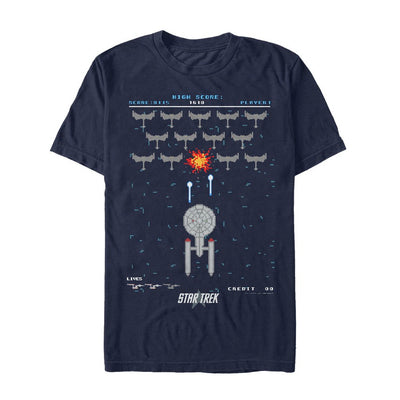 Star Trek: The Original Series Pixel Space Battle Graphic T-Shirt