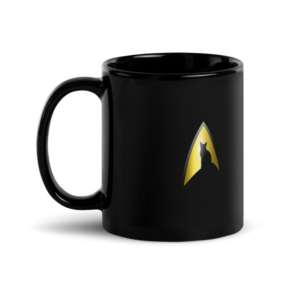 Star Trek: The Original Series Scotty Cat Portrait Black Mug