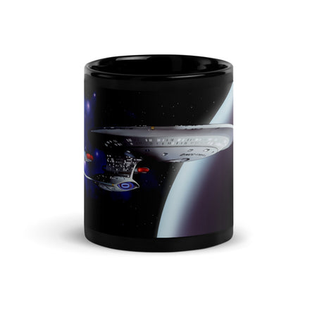 Star Trek: The Next Generation Space Cat 11 oz Black Mug